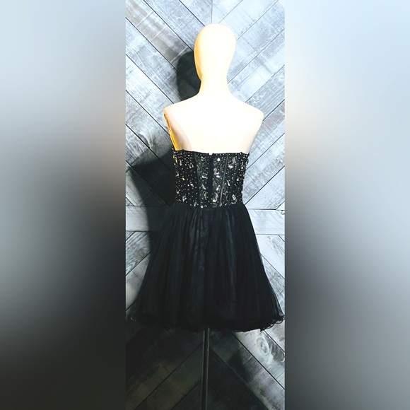 BLONDIE NITES Jewelled corset bodice mesh/tulle prom or cocktail party dress - Picture 11 of 11